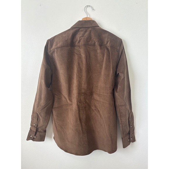 Johnston & Murphy Corduroy Shirt – Dark Camel – Men's Size Medium – NWT - Picture 4 of 5